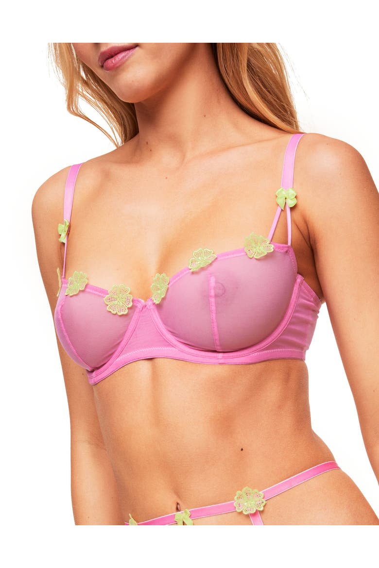 Meadow Unlined Balconette Bra, Alternate, color, Medium purple