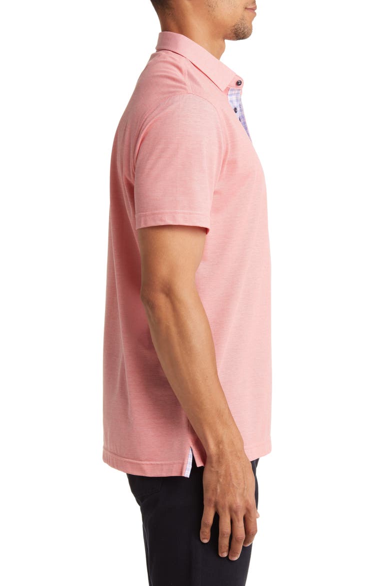 Trim Fit Short Sleeve Polo, Alternate, color, CORAL