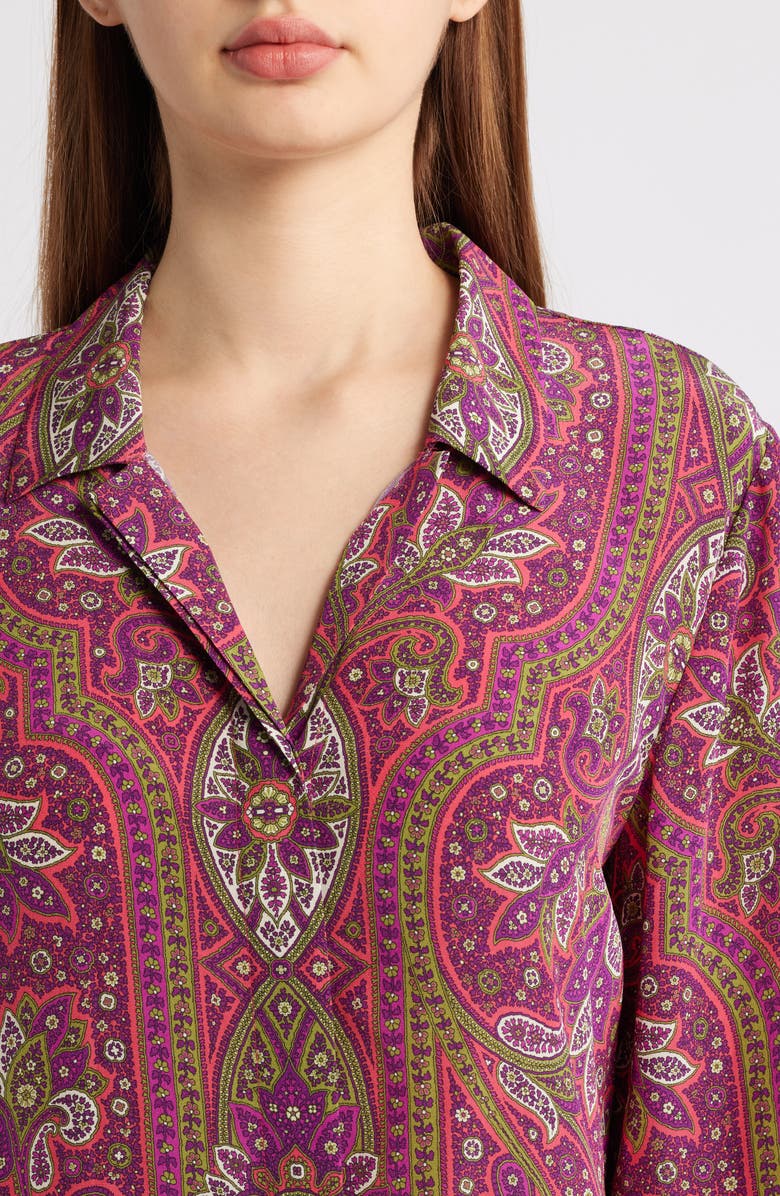 KOBI HALPERIN Sawyer Paisley Print Woven Shirt, Alternate, color, Poppy Multi