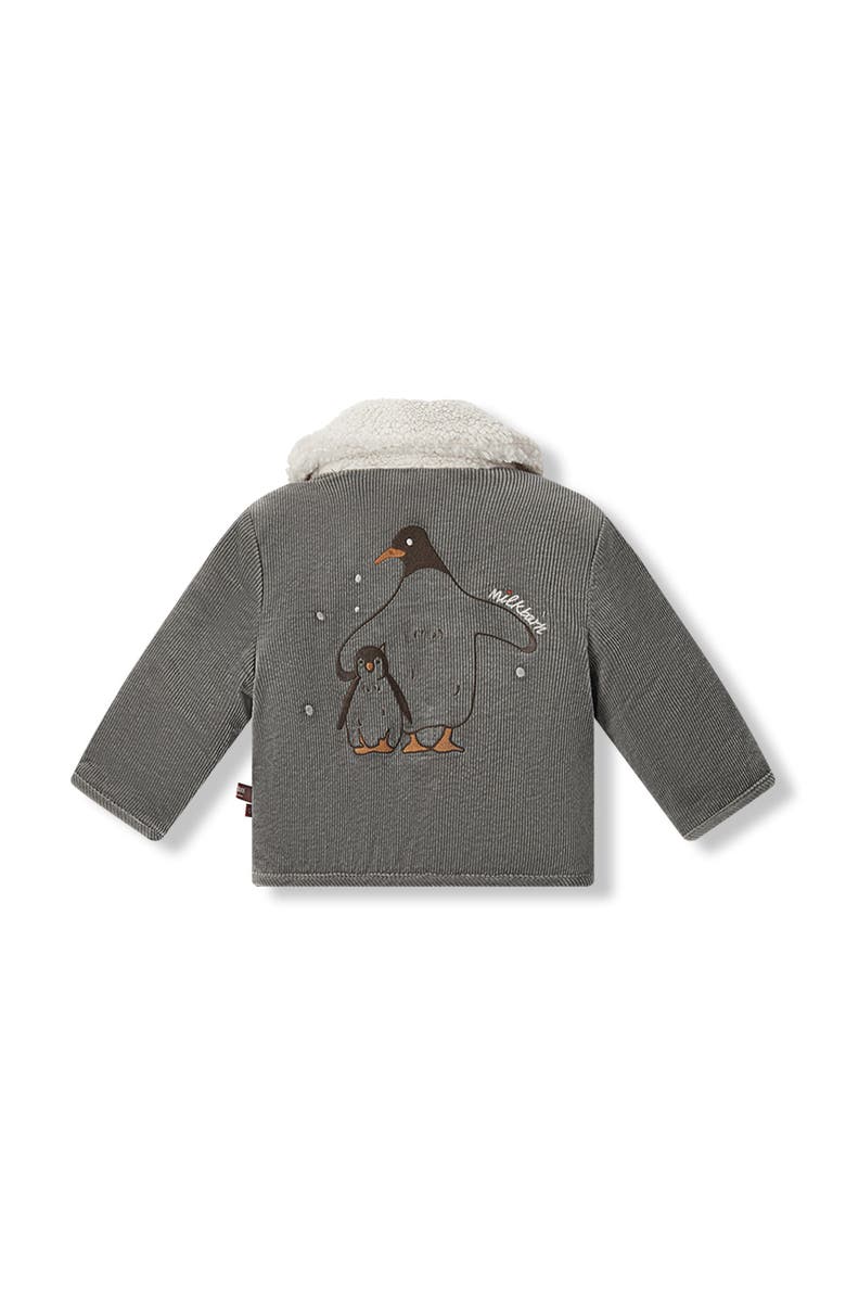 Milkbarn Corduroy  Reversible Jacket, Alternate, color, Grey Penguin