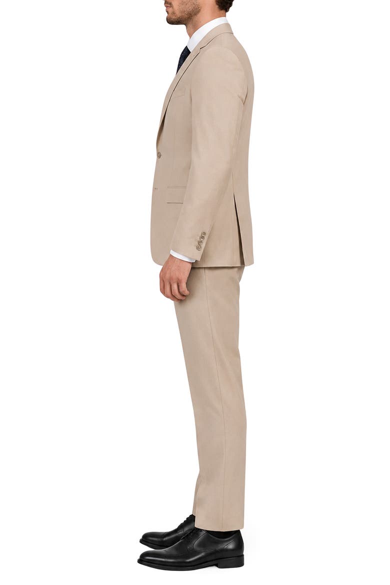 Matteo Slim Fit Wool Suit, Alternate, color, BEIGE