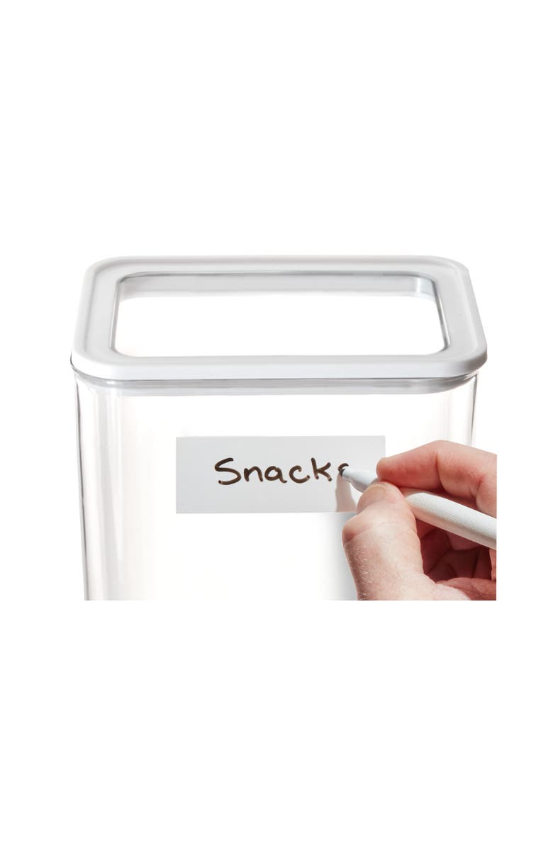 iDesign Small Airtight Canister with Erasable Label - Set of 4 - Clear, Alternate, color, Clear
