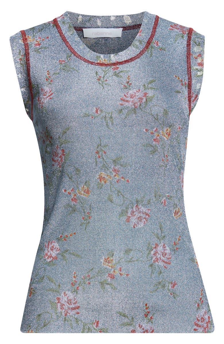 Rabanne Metallic Floral Shell, Alternate, color, 