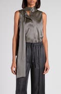 TOM FORD Sleeveless Lavalliere Stretch Silk Satin Top