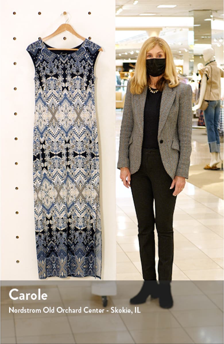 Tile Print Cap Sleeve Maxi Dress, sales video thumbnail