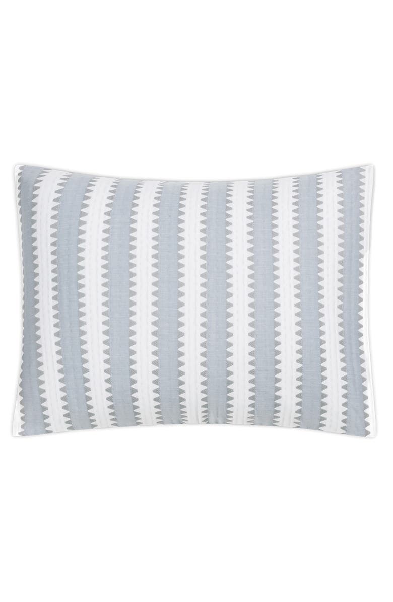 Matouk Apollo Stripe Matelassé Boudoir Sham, Main, color, Dove
