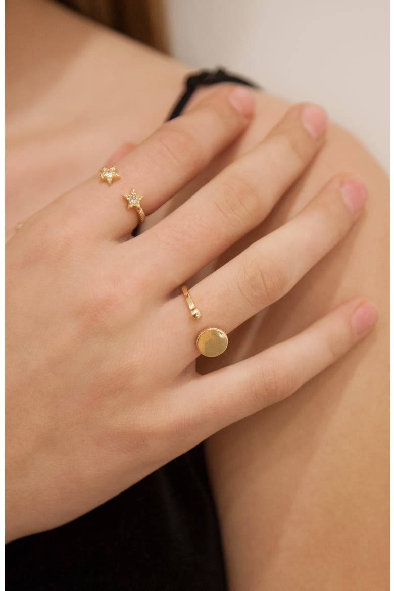 Adjustable Disc Ring, Alternate, color, GOLD
