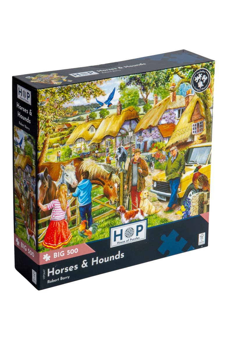 Horses Hound Big 500-Piece Jigsaw Puzzle, Main, color, NONE