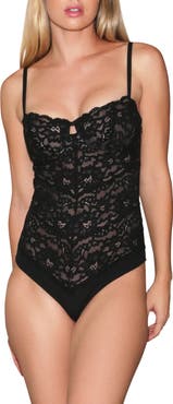 Fleur Du Mal Lace Balconette Bodysuit