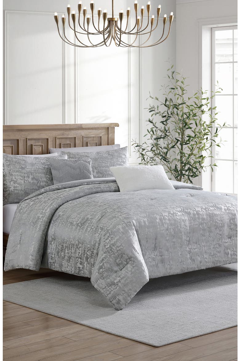 Lauren 5-Piece Comforter Set, Alternate, color, GREY