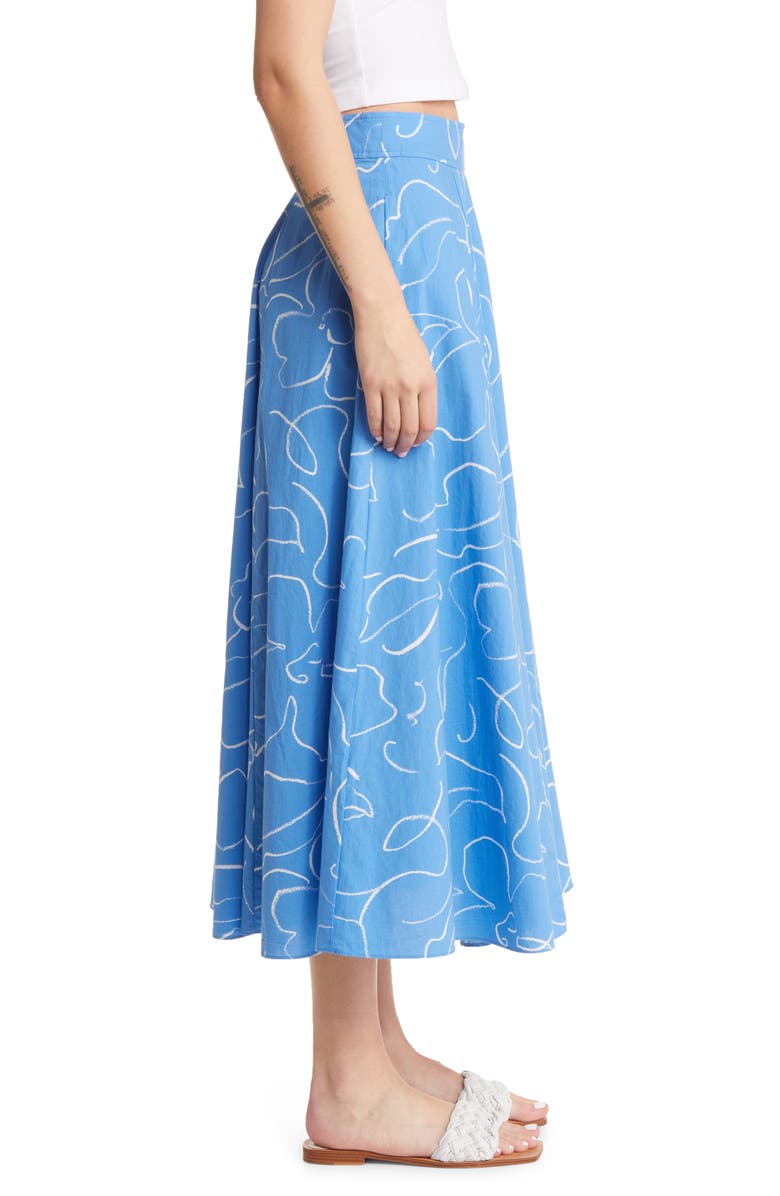 Madewell Linear Bloom Signature Poplin Maxi Skirt, Alternate, color, 