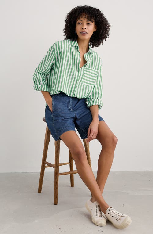 Shop Seasalt Cornwall Sea Path Oversize Organic Cotton Poplin Button-up Shirt