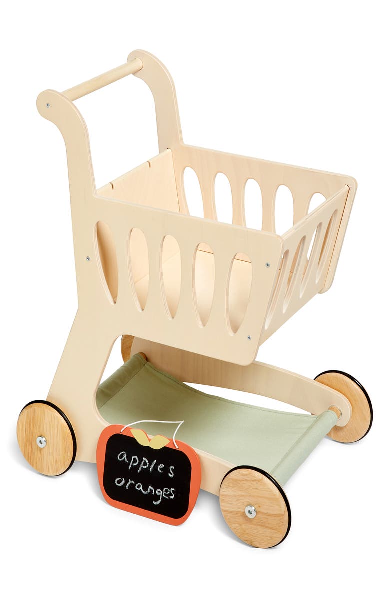 Tender Leaf Toys Wooden Play Shopping Cart, Main, color, Multi