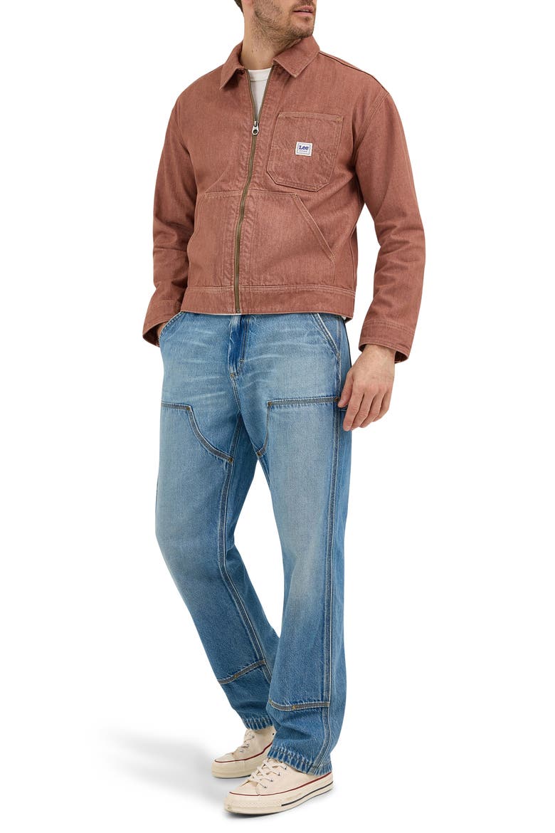 91W Organic Cotton Denim Workwear Jacket, Alternate, color, EARTH CLAY