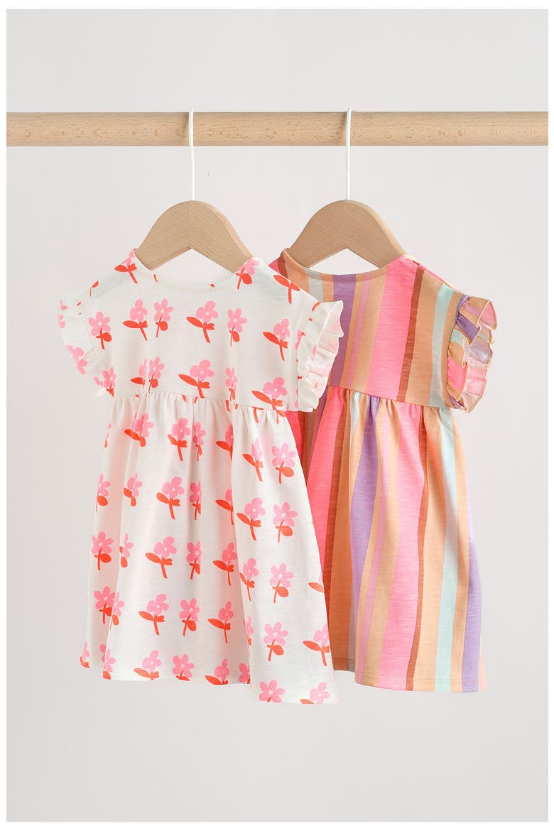 Kids' Assorted 2-Pack Cotton Jersey Dresses, Alternate, color, WHITE MULTI