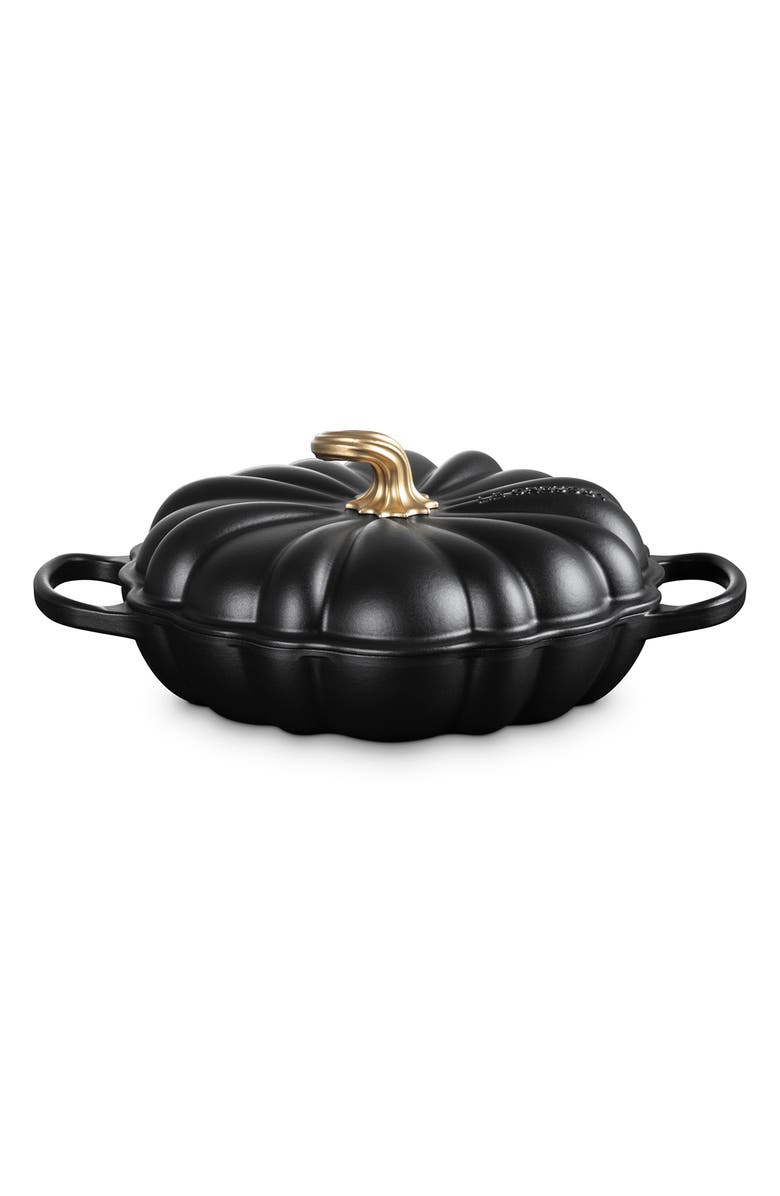 Le Creuset Enameled Cast Iron Pumpkin Braiser, Main, color, Licorice