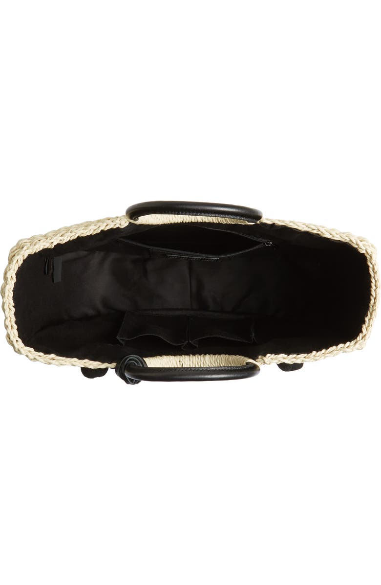 Rebecca Minkoff Straw Pom Pom Tote, Alternate, color,