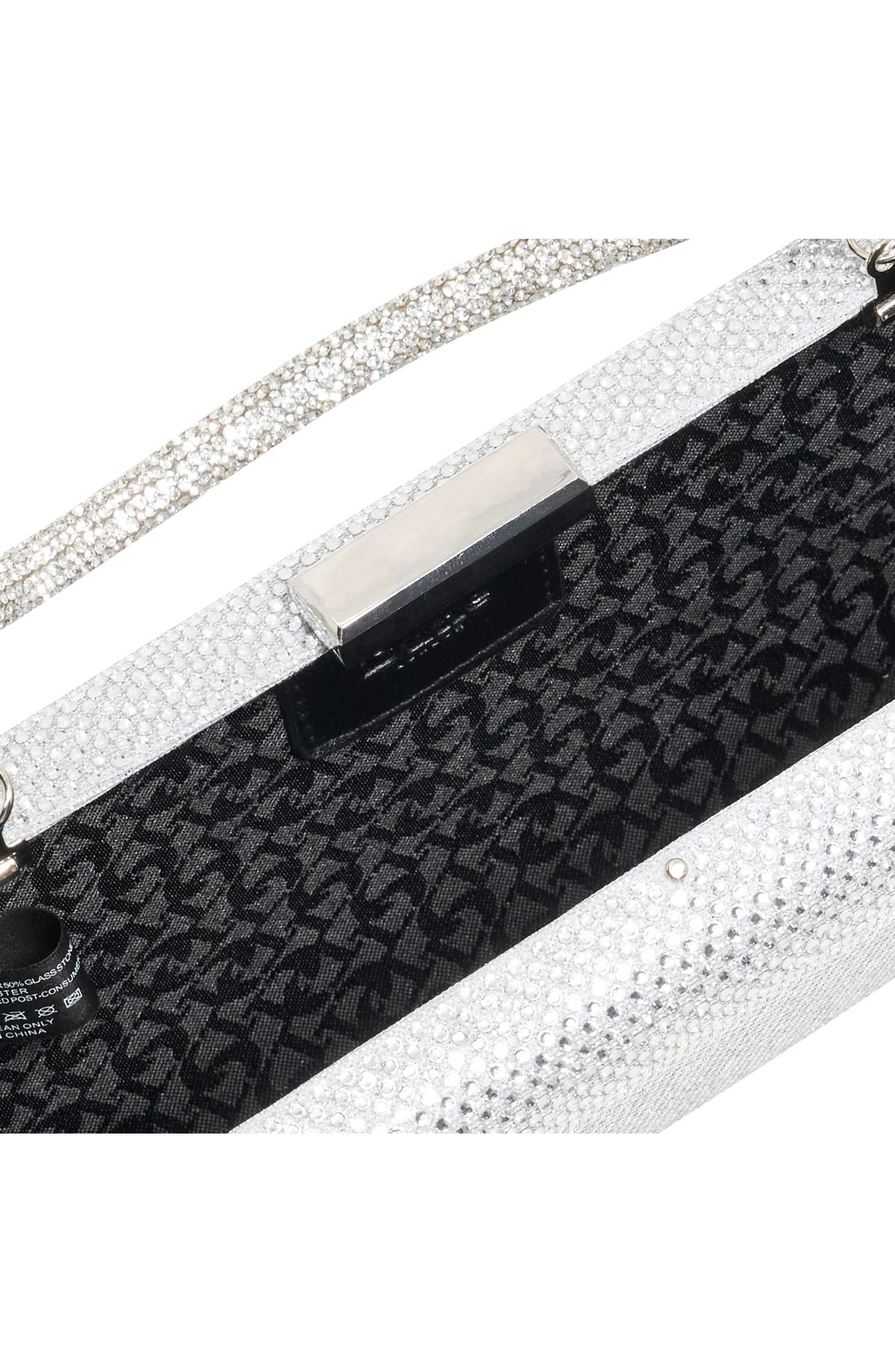 Dune London Beaut Top Handle Frame Clutch, Alternate, color, Silver