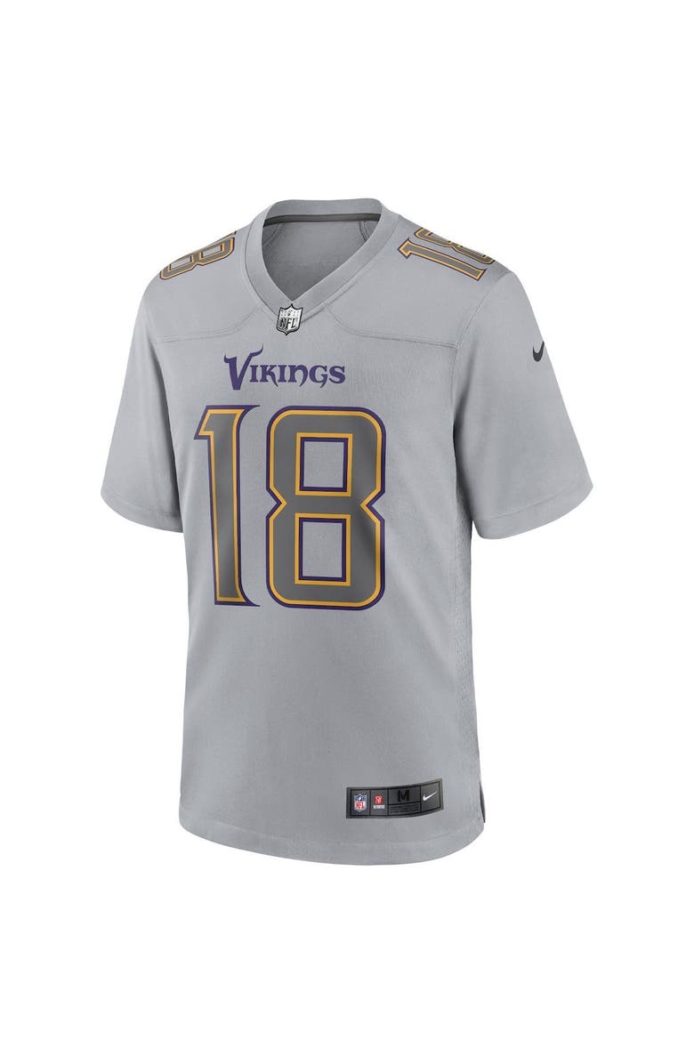 Nike Men's Nike Justin Jefferson Gray Minnesota Vikings Atmosphere Fashion Game Jersey, Alternate, color, 