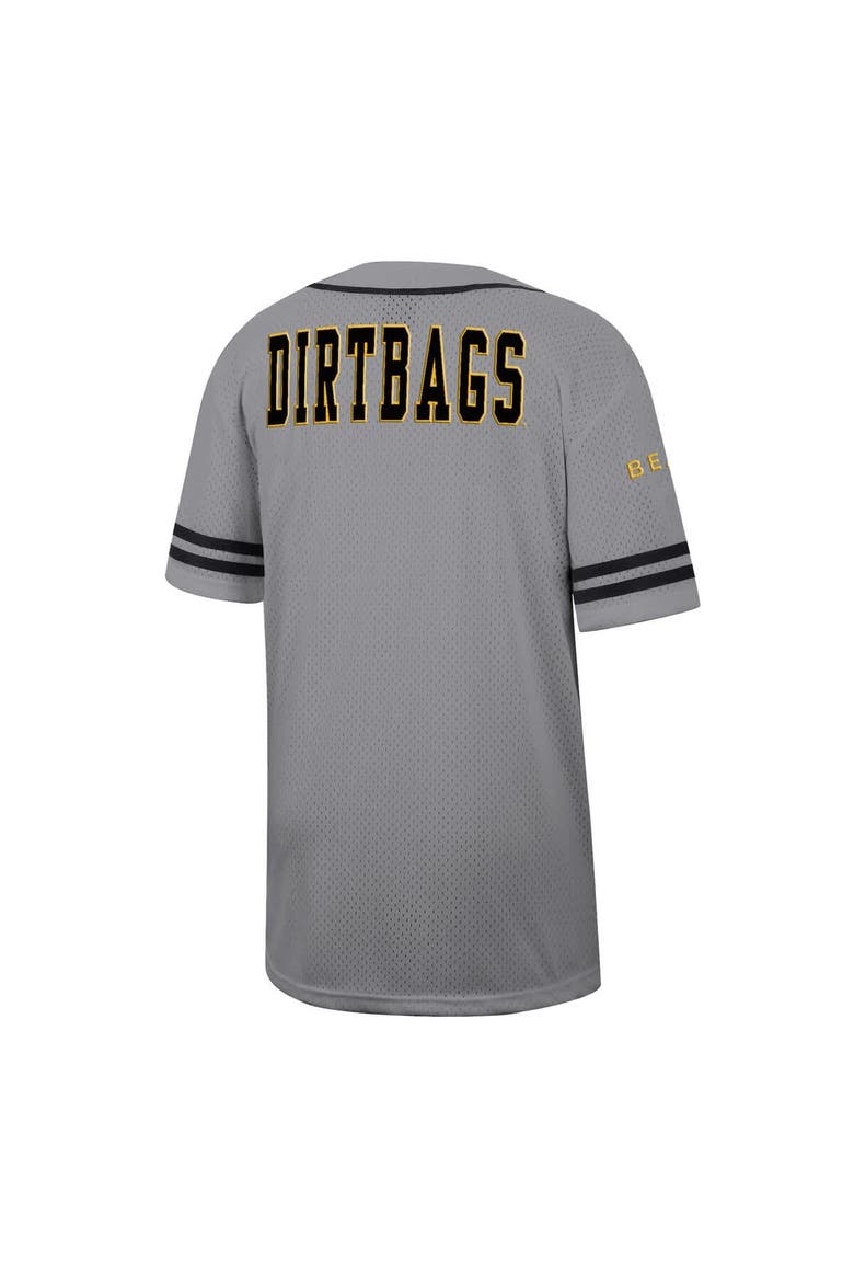 Men's Colosseum Gray Cal State Long Beach The Beach Free Spirited Baseball Jersey, Alternate, color, Gray