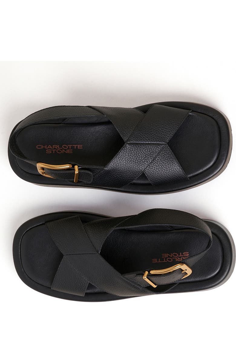 Charlotte Stone Anto Slingback Flatform Sandal, Alternate, color, Black