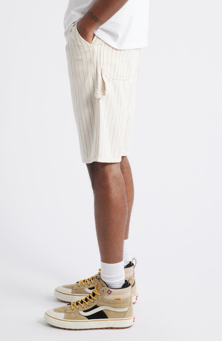 Dickies Service Stripe Canvas Carpenter Shorts, Alternate, color, Egret