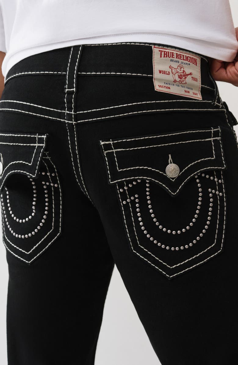 True Religion Ricky Big T Flap Straight Leg Jeans, Alternate, color, Rinse Black