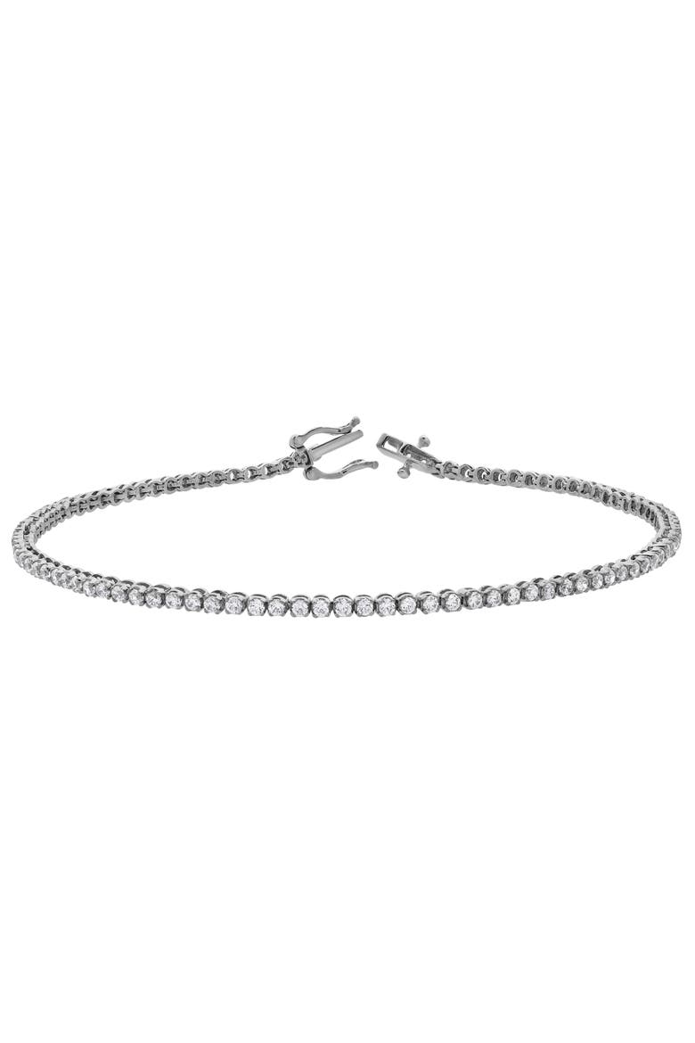 Amora 1 Ct Lightweight 10K Gold Lab Grown Tennis Bracelet, Main, color, 10K White Gold