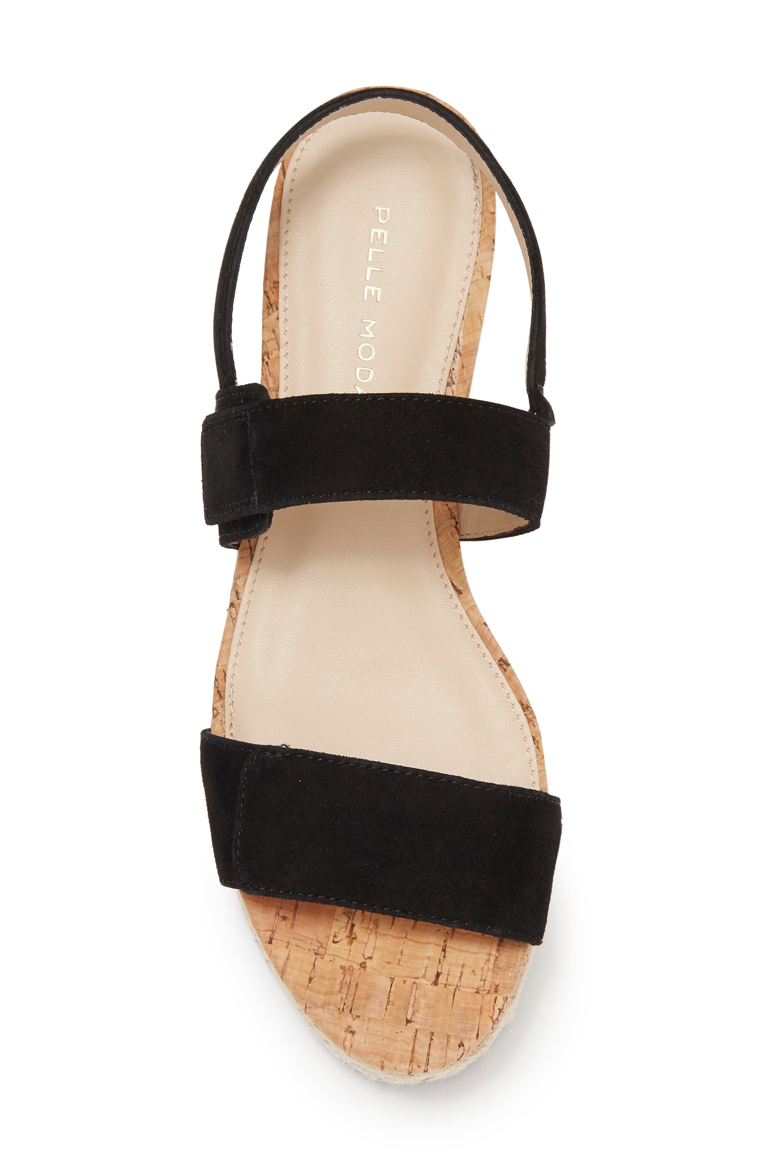 Pelle Moda Potter Platform Sandal, Alternate, color, Black