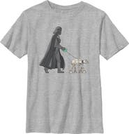 Star Wars: A New Hope Boy's Star Wars A New Hope Darth Vader AT-AT Walking the Dog Graphic T-Shirt