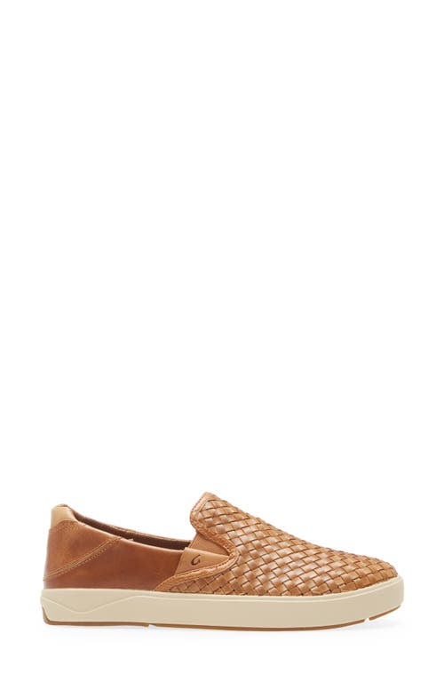 Olukai Lae'ahi Lauhala Woven Leather Shoe In Brown