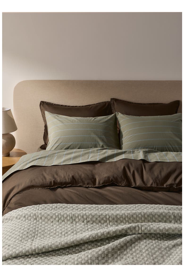 Keys Organic Cotton & Linen Jacquard Coverlet, Alternate, color, MOSS/SAGE