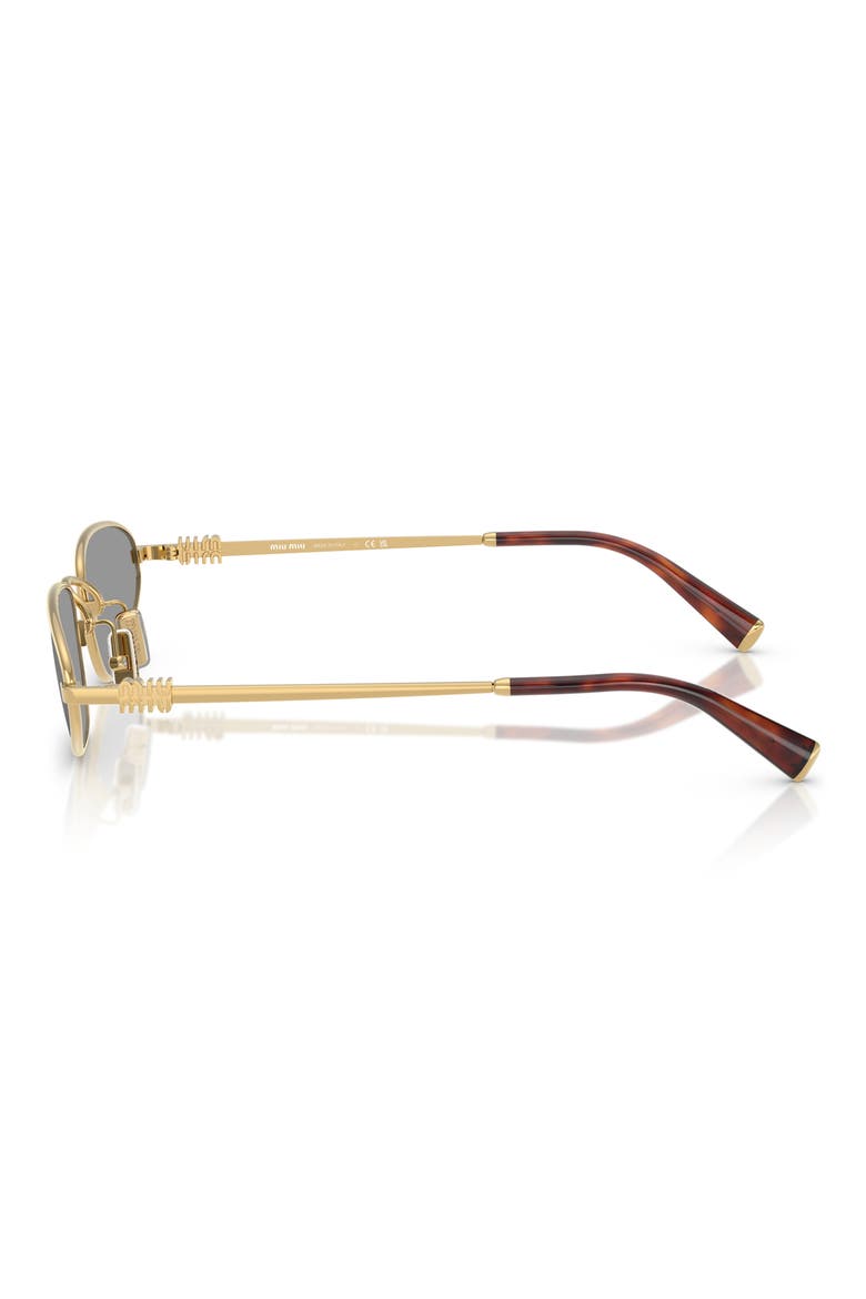 52mm Irregular Sunglasses, Alternate, color, GOLD / GREY