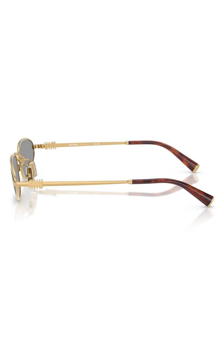 Miu Miu 52mm Irregular Sunglasses, Alternate, color, Gold / Grey