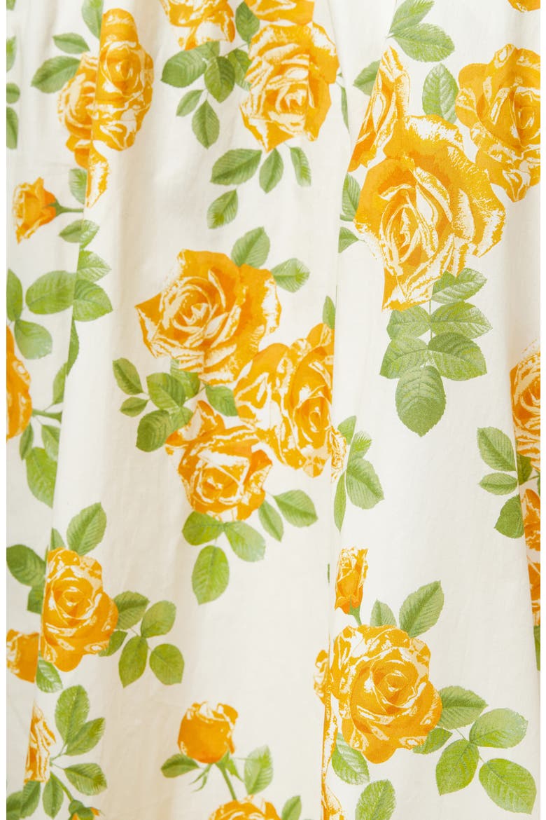 Floral Midi Skirt, Alternate, color, CREAM