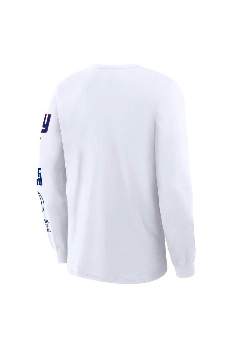 Men's Fanatics White New York Giants Big & Tall Checkdown Pass T-Shirt, Alternate, color, White