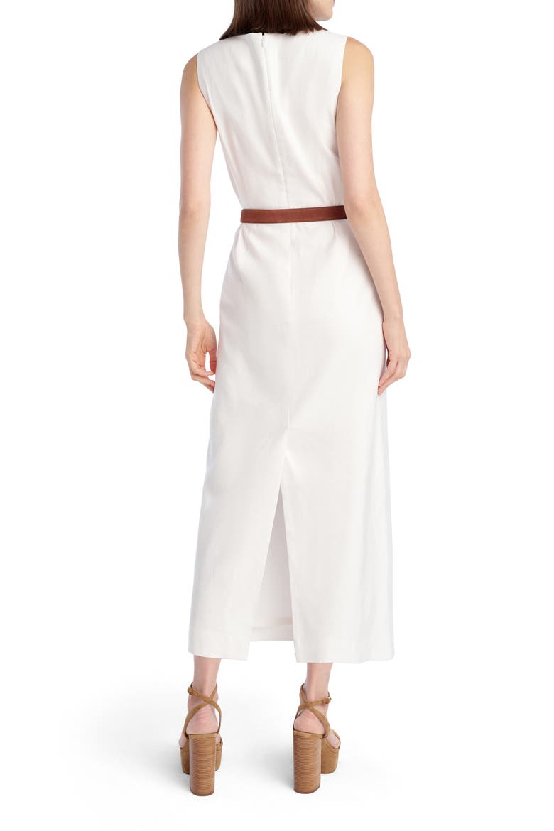 The Perfect Opportunity Linen Blend Midi Dress, Alternate, color, WHITE