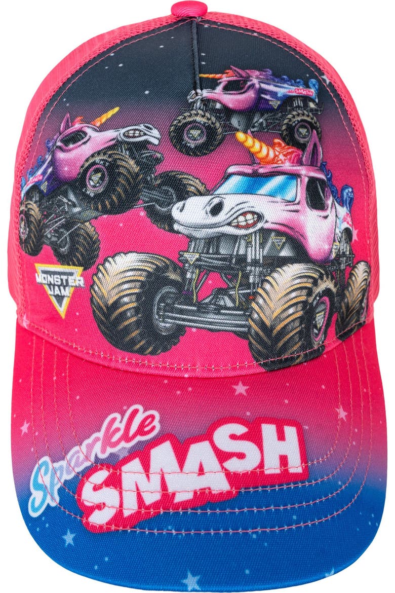Sparkle Smash Girls' Strapback Baseball Cap, Alternate, color, Sparkle Smash Pink