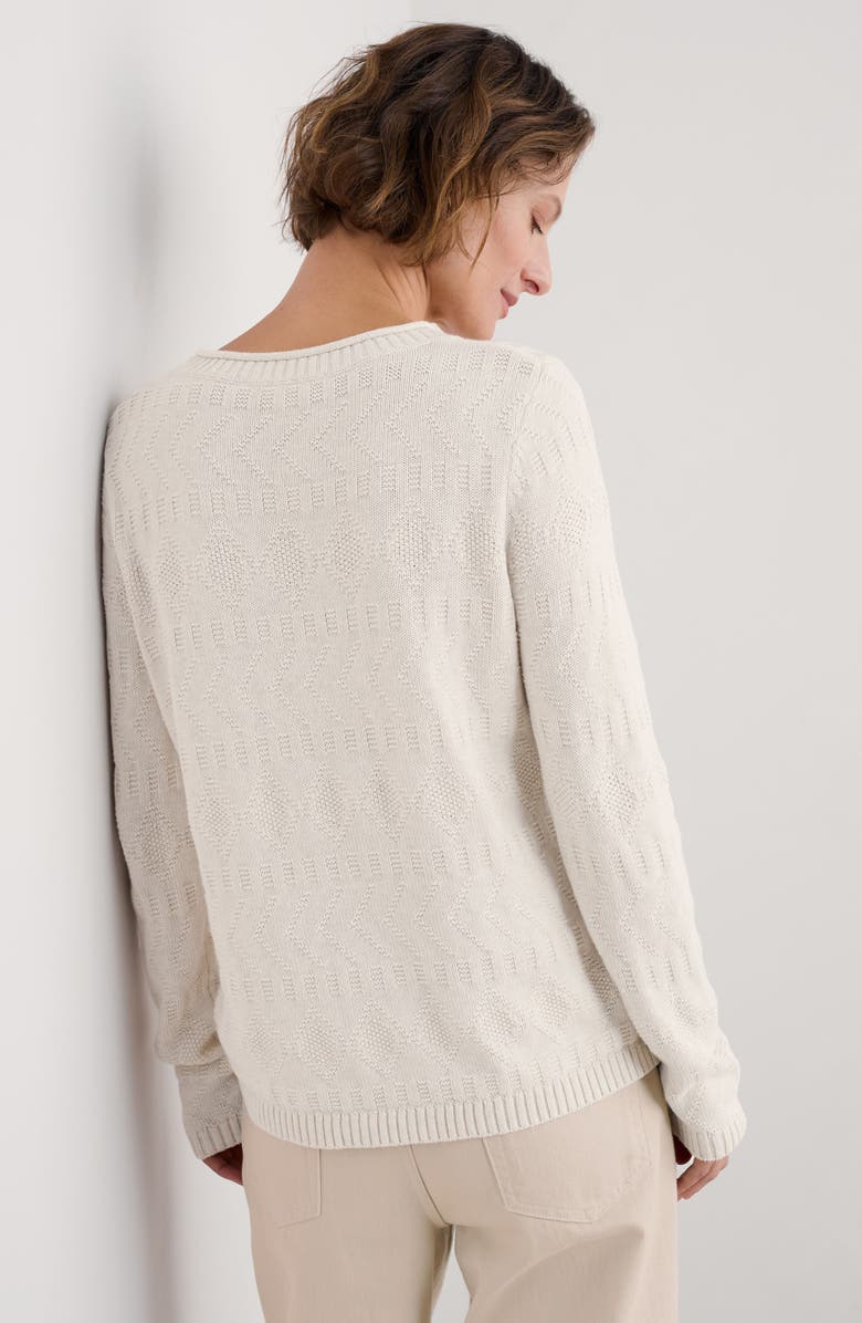 Seasalt Cornwall Kinter Organic Cotton Crewneck Sweater, Alternate, color, Chalk