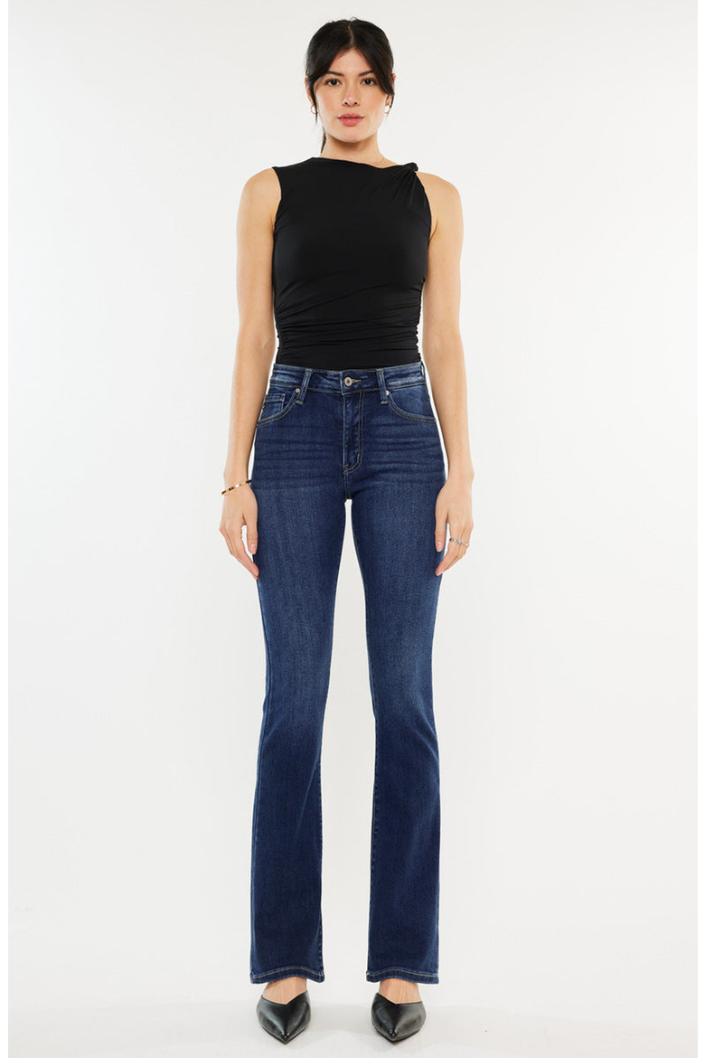 Denver Essentials High Rise Bootcut Jeans, Alternate, color, Dark Wash