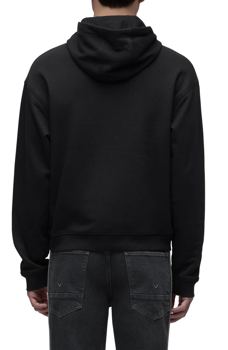 Hudson Jeans Classic Flipped Logo Hoodie, Alternate, color, Black