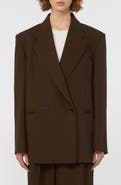 Weekend Max Mara Ginseng Double Breasted Virgin Wool Blazer