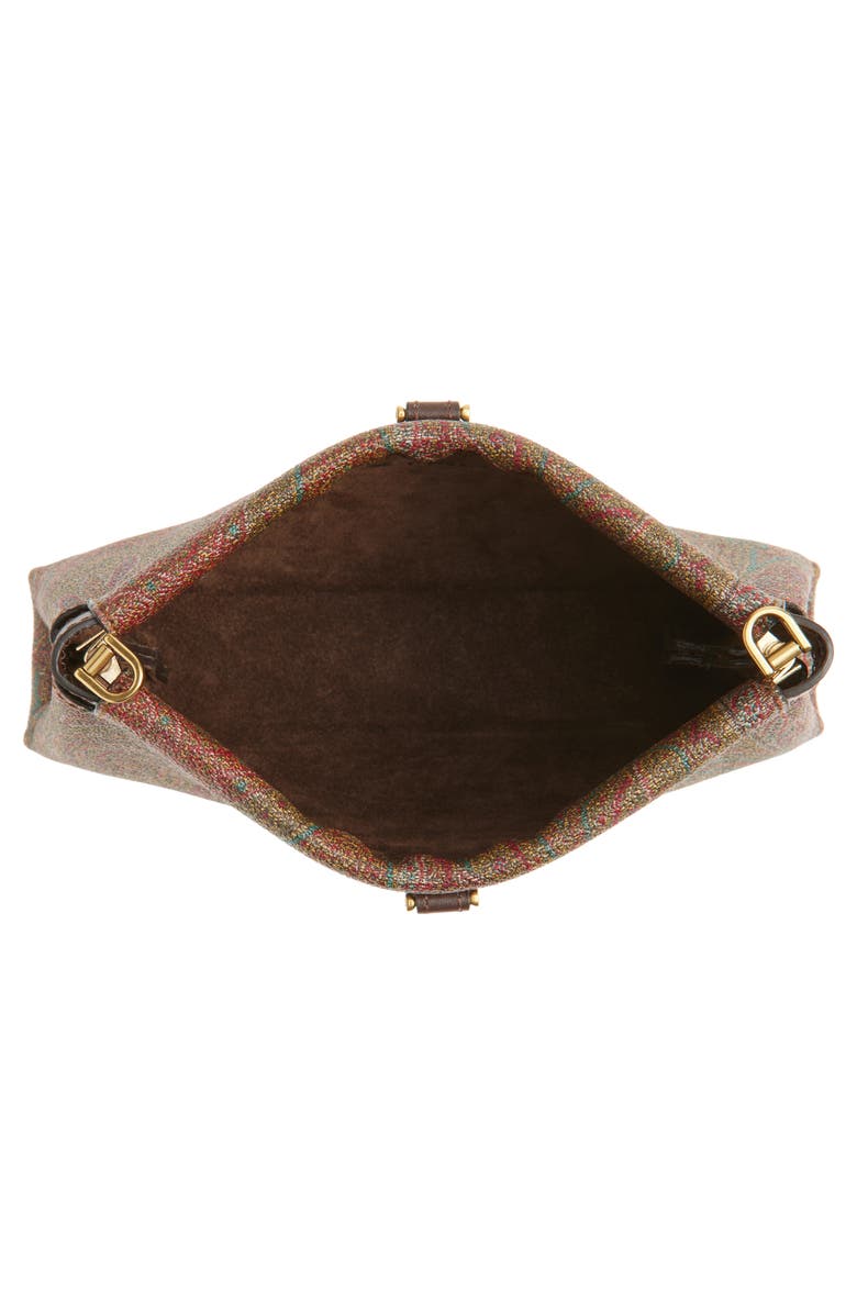 Etro Arnica Coated Canvas Wallet on a Chain, Alternate, color, Brown