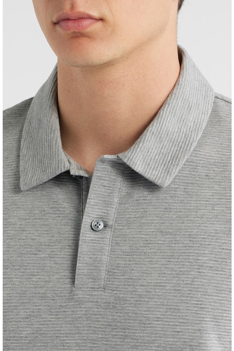 Pleins Long Sleeve Polo, Alternate, color, SILVER