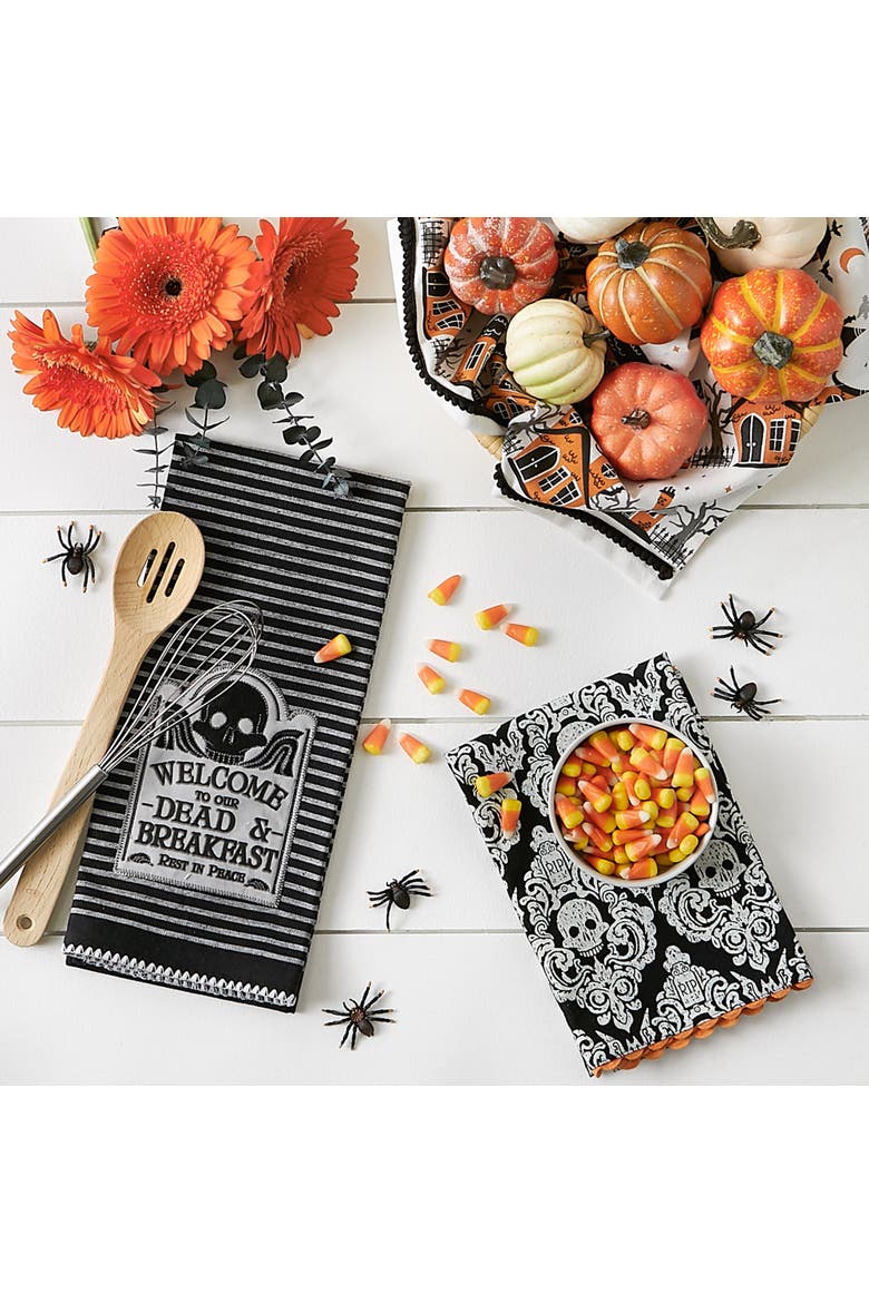 Haunted Hallow Embellished Assorted Dishtowel Set/3, Alternate, color, Haunted Hallow