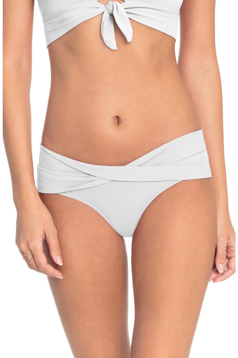 Ava Twist Hipster Bikini Bottoms, Main, color, WHITE