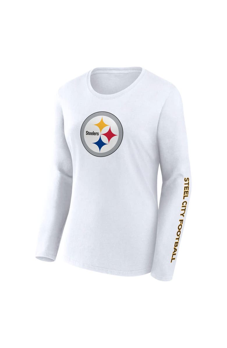 FANATICS Women's Fanatics White Pittsburgh Steelers Long Sleeve T-Shirt, Alternate, color, White