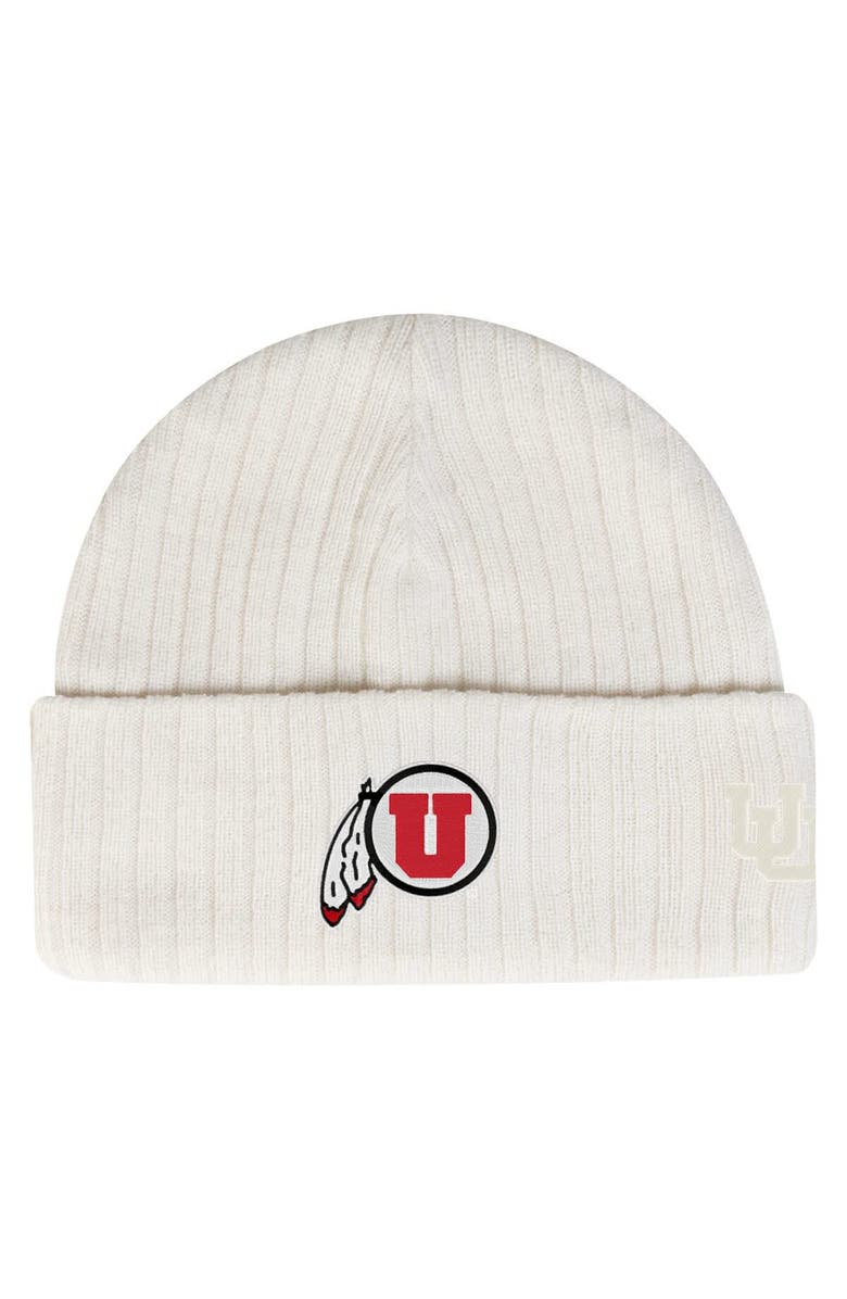 Under Armour Men
s Under Armour  Stone Utah Utes Sideline Halftime Shallow Cuffed Knit Hat, Main, color, Stone