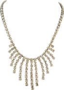 MADISON BEVERLY HILLS Vintage 1940-1950s Stream Rhinestone Centerpiece Necklace