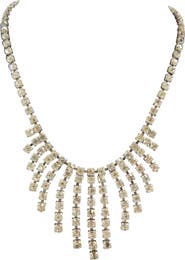 MADISON BEVERLY HILLS Vintage 1940-1950s Stream Rhinestone Centerpiece Necklace
